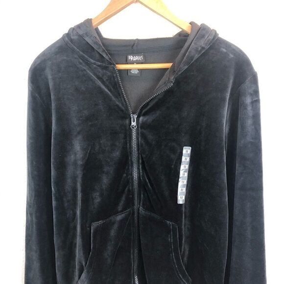 NWT PBX Basics Black Zipper Hoodie Size Medium - Picture 2 of 7